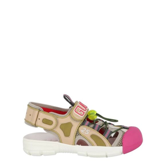 Gucci Mesh Fabric Tinsel Sport Sandals